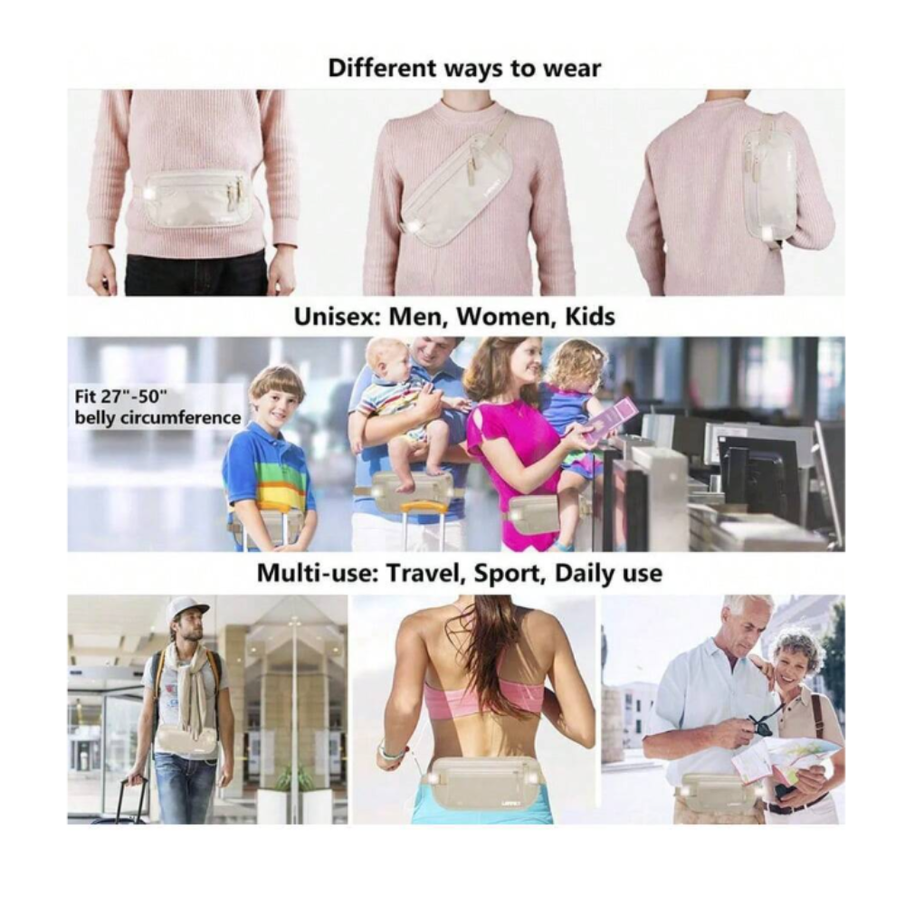 Invisible Travel Pouch ā Hidden Security Belt Wallet for Ultimate Protection!