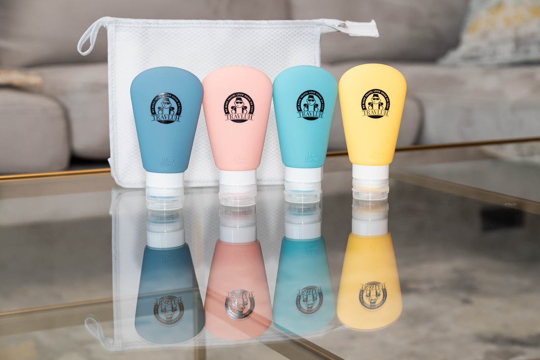 Couple Combo - Compression Packing Cubes and Travel Bottle Set