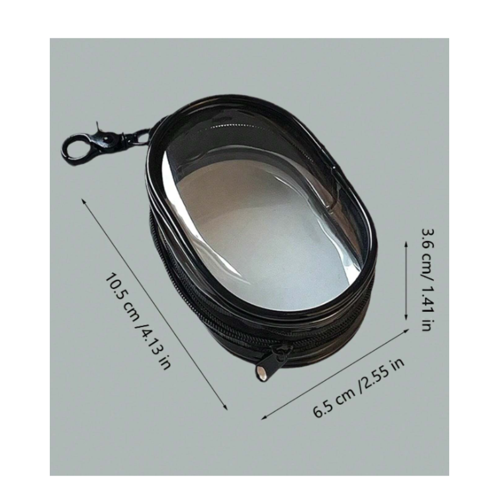 Portable Transparent Waterproof Zipper Pouch – Compact &amp; Multi-Function Organizer