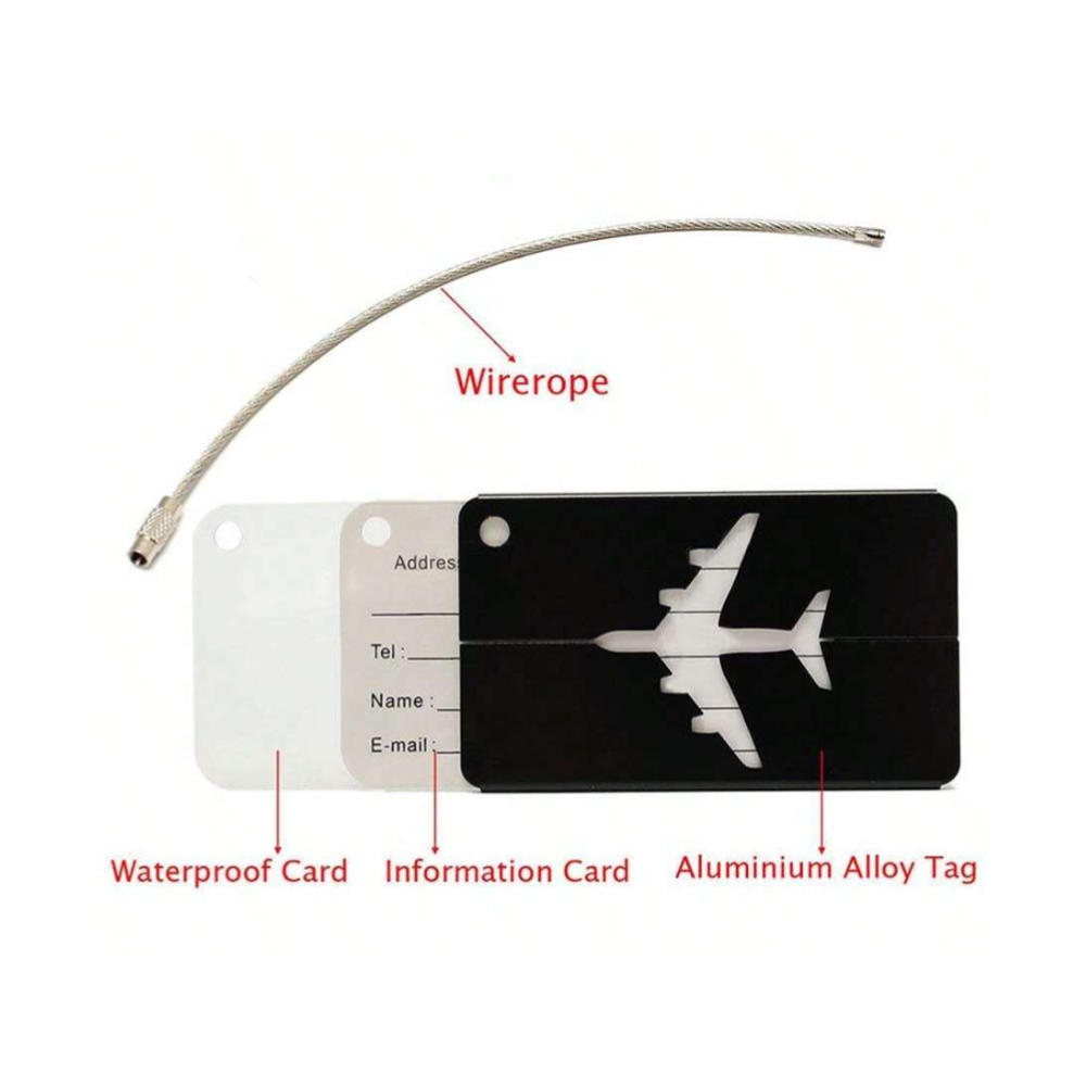Aluminium Luggage Tag – Secure & Stylish Travel Companion
