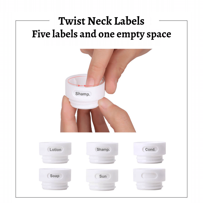 Silicone Travel Bottle Set with Neck Labels