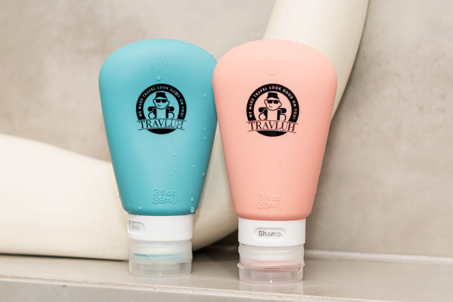 Silicone Travel Bottle Set with Neck Labels